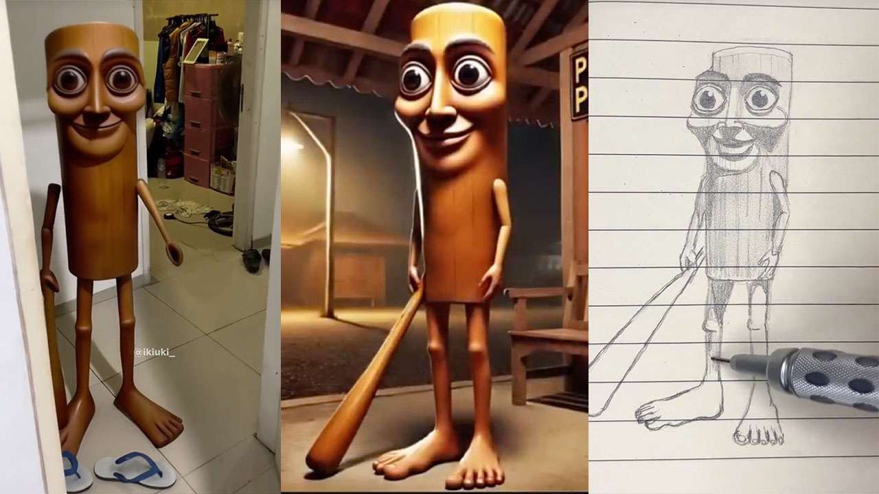 Three Tung references: room variant, night scene, and pencil drawing
